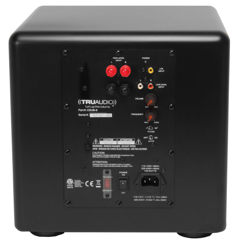 Tru Audio CSUB-8 Powered Subwoofer 